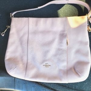 Coach light pink crossbody purse ❣️ Real Leather ❣️🥰 Lots of storage ❣️